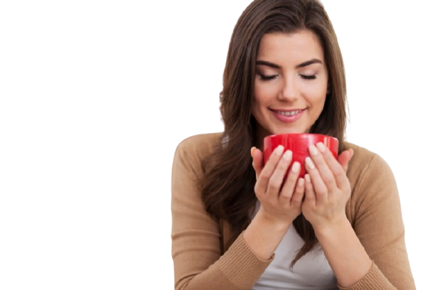 About gorgeous young woman relaxing with cup coffee home removebg preview
